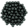 Perle Tonde in Vetro di Boemia 4 mm Powdery Jet - 50 Pz
