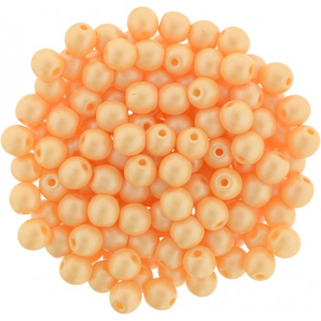 Perle Tonde in Vetro di Boemia 4 mm Powdery Pastel Jet - 50 Pz