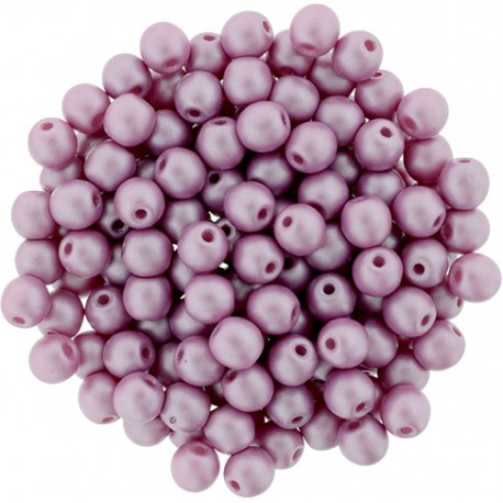 Perle Tonde in Vetro di Boemia 4 mm Powdery Lavender - 50 Pz