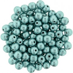 Perle Tonde in Vetro di Boemia 4 mm Color Trends Saturated Metallic Island Paradise - 50 Pz