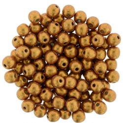 Perle Tonde in Vetro di Boemia 4 mm Color Trends Saturated Metallic Flame - 50 Pz