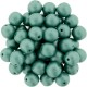 Perle Tonde in Vetro di Boemia 6 mm Powdery Teal - 25 Pz