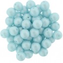 Perle Tonde in Vetro di Boemia 6 mm Powdery Pastel Turquoise - 25 Pz