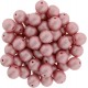 Perle Tonde in Vetro di Boemia 6 mm Powdery Pastel Maroon - 25 Pz