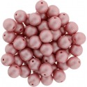 Perle Tonde in Vetro di Boemia 6 mm Powdery Pastel Maroon - 25 Pz