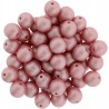 Perle Tonde in Vetro di Boemia 6 mm Powdery Pastel Maroon - 25 Pz