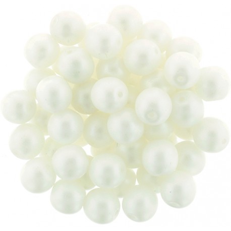 Perle Tonde in Vetro di Boemia 6 mm Matte Iris Green - 25 Pz