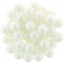 Perle Tonde in Vetro di Boemia 6 mm Powdery Pastel White - 25 Pz