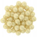 Perle Tonde in Vetro di Boemia 6 mm Powdery Light Gold - 25 Pz