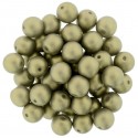 Perle Tonde in Vetro di Boemia 6 mm Powdery Antique Gold - 25 Pz
