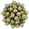Perle Tonde in Vetro di Boemia 6 mm Powdery Light Gold - 25 Pz