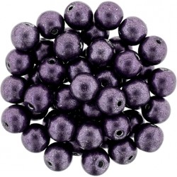 Round Beads 6 mm Color Trends Saturated Metallic Tawny Port - 25 pcs