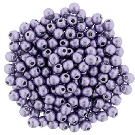 Perle Tonde in Vetro di Boemia 3 mm Color Trends Saturated Metallic Ballet Slipper - 50 Pz