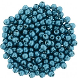 Perle Tonde in Vetro di Boemia 3 mm Color Trends Saturated Metallic Shaded Spruce - 50 Pz