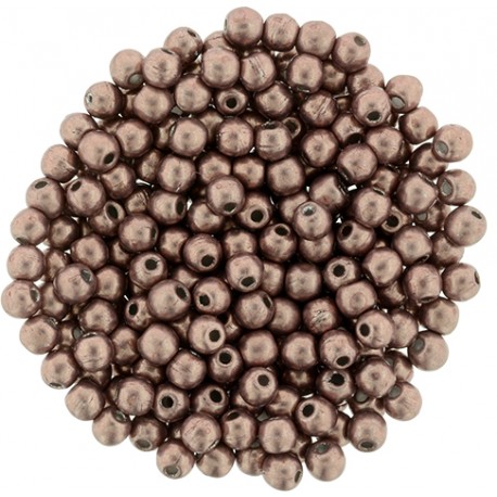 Perle Tonde in Vetro di Boemia 3 mm Color Trends Saturated Metallic Autumn Maple - 50 Pz