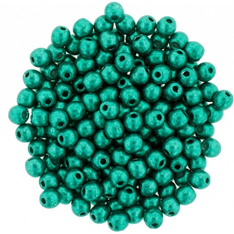 Perle Tonde in Vetro di Boemia 3 mm Color Trends Saturated Metallic Arcadia - 50 Pz