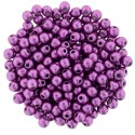 Perle Tonde in Vetro di Boemia 3 mm Color Trends Saturated Metallic Pink Yarrow - 50 Pz