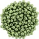 Perle Tonde in Vetro di Boemia 3 mm Color Trends Saturated Metallic Greenery - 50 Pz