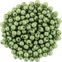 Perle Tonde in Vetro di Boemia 3 mm Color Trends Saturated Metallic Greenery - 50 Pz