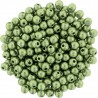 Perle Tonde in Vetro di Boemia 3 mm Color Trends Saturated Metallic Greenery - 50 Pz