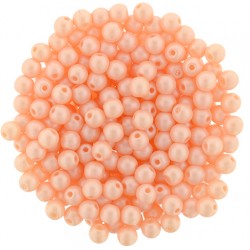 Perle Tonde in Vetro di Boemia 3 mm Powdery Pastel Peach - 50 Pz