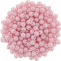 Perle Tonde in Vetro di Boemia 3 mm Powdery Pastel Pink - 50 Pz