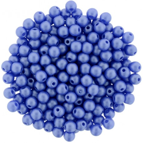 Perle Tonde in Vetro di Boemia 3 mm Powdery Blue - 50 Pz