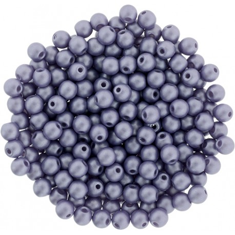 Perle Tonde in Vetro di Boemia 3 mm Powdery Lilac - 50 Pz