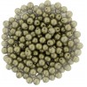Perle Tonde in Vetro di Boemia 3 mm Powdery Antique Gold - 50 Pz