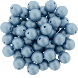 Round Beads 6 mm Powdery Ocean - 25 pcs