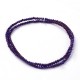 Rondelle Sfaccettate in Vetro 3 x 2 mm Viola Metallico - 1 Filo da circa 36 cm