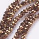 Rondelle Sfaccettate in Vetro 4x3 mm Rame Metallico - 1 Filo da circa 148 pz