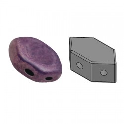 PAROS® par Puca® 7 X 4d mm Opaque Mix Amethyst/Gold Ceramic Look - 1 0 g