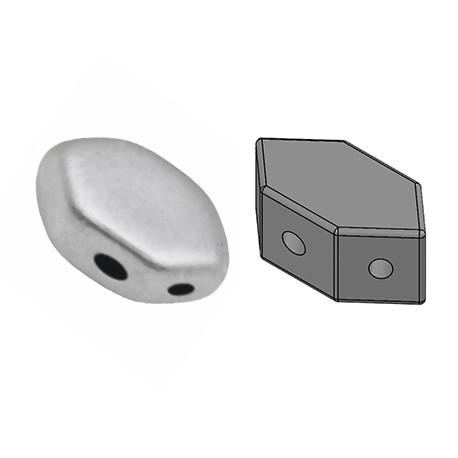 PAROS® par Puca® 7 X 4 mm Silver Aluminium Mat - 10 g