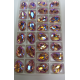 Cabochon Goccia Vetro 13x18 mm Rose AB - 1 pz