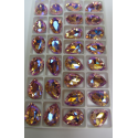 Cabochon Goccia Vetro 13x18 mm Rose AB - 1 pz