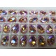 Cabochon Goccia Vetro 13x18 mm Rose AB - 1 pz
