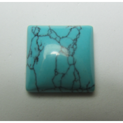 Synthetic Turquoise Square Cabochon 16 x 16 mm - 1 pc