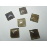 Cabochon Quadrato Pietra Dura 16 x16 mm Grigio Beige - 1 pz