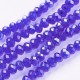 Rondelle Sfaccettate in Vetro 4x3 mm Blue - 1 Filo da circa 47 cm