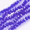 Rondelle Sfaccettate in Vetro 4x3 mm Blue - 1 Filo da circa 47 cm