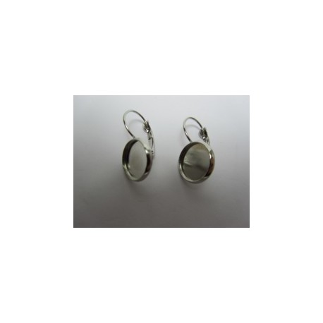 Monachella in Ottone a Chiusura 12x24 mm Color Platino - 2 pz