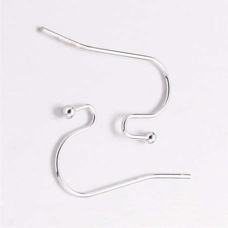 Monachella ad Amo in Ottone 22x11 mm Color Argento - 10 pz