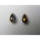 Gocce Sfaccettate 15x10 mm Color Rame Metallico/Chrome - 2 pz