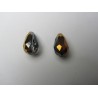 Gocce Sfaccettate 15x10 mm Color Rame Metallico/Chrome - 2 pz