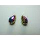Gocce Sfaccettate 15x10 mm Color Vitrail Metallico - 2 pz
