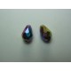 Gocce Sfaccettate 15x10 mm Color Vitrail Metallico - 2 pz