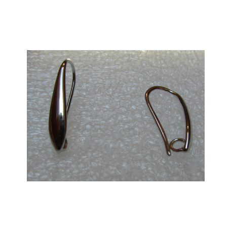 Monachella in Ottone A Goccia 20x8 mm Color Nichel - 2 pz