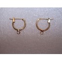 Monachella in Ottone a Chiusura Diamantata 12x13 mm Dorata - 2 pz
