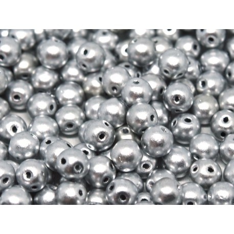 RounDuo® Beads 5 mm Chalk White Shimmer - 30 pz 